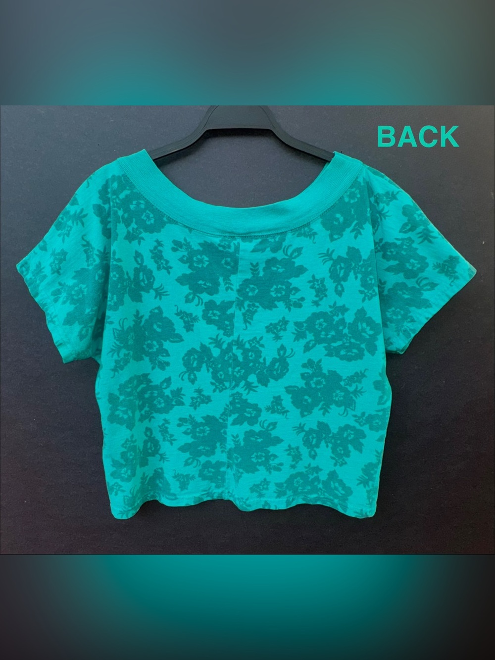 Vintage 80’s & 90’s Traffic Jam, Teal & Turquoise floral Top. M - Picture 5 of 15